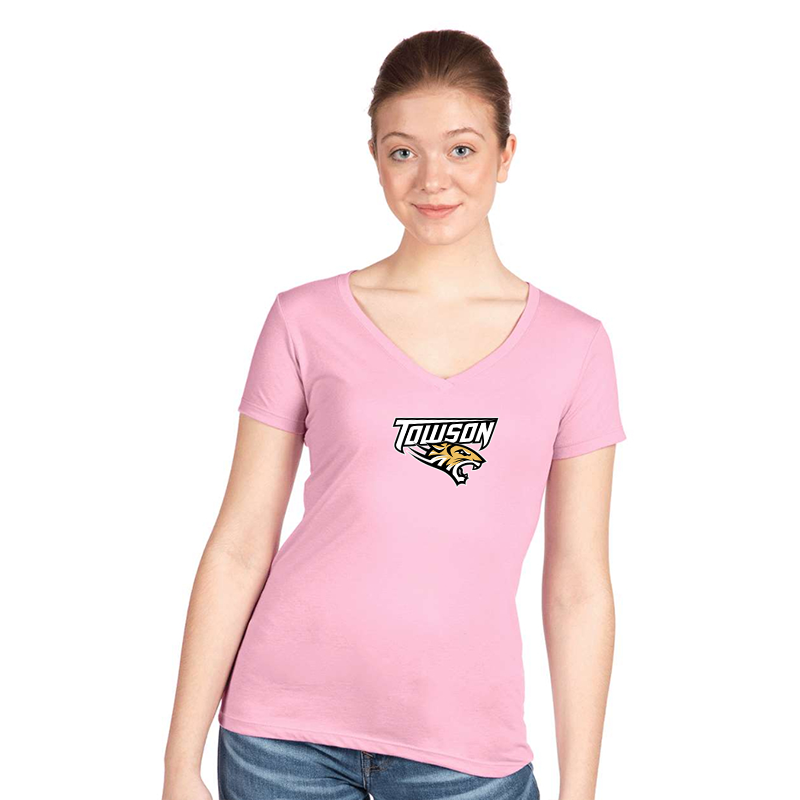 Women's Towson Tigers  Next Level V-Neck T-Shirt